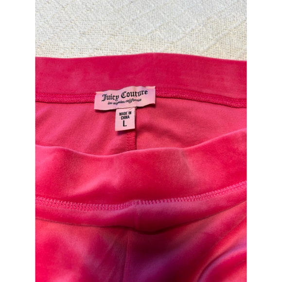 NWT Juicy Couture Bling Track Suit Color "Pink Party" Hot Size Large Y2K Glam! - Picture 9 of 9